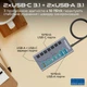 Концентратор USB Type-C Promate Gegahub-10G 7 in 1 Grey (gegahub-10g) - зображення 2