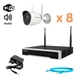 Комплект відеонагляду Hikvision 4Mp-Wi-Fi-DS-2CV2041G2-IDW на 8 бездротових циліндричних камер зі звуком - изображение 1