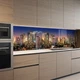 Наклейка на кухонный фартук 60 х 250 см, фотопечать с защитной ламинацией, Ночной город в огнях(БП-12-ar2489) - изображение 8