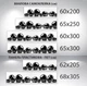 Наклейка на кухонный фартук 60 х 300 см, фотопечать с защитной ламинацией с шарами черными (БП-s_df159-3)(БП-14-s_df159) - изображение 2