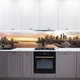 Наклейка на кухонный фартук 60 х 250 см, фотопечать с защитной ламинацией, вечерний город на фоне заката(БП-12-ar114) - изображение 7