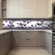 Наклейка на кухонный фартук 60 х 200 см, фотопечать с защитной ламинацией, фиолетовые маленькие 3Д шары с(БП-11-ab2251) - изображение 3