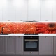 Наклейка на кухонный фартук 65 х 250 см, фотопечать с защитной ламинацией, красные герберы с каплями воды(БП-13-tx366) - изображение 4