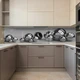 Наклейка на кухонный фартук 65 х 250 см, фотопечать с защитной ламинацией, 3D абстракция металлических шаров(БП-13-ab8411) - изображение 5