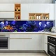 Наклейка на кухонный фартук 60 х 300 см, фотопечать с защитной ламинацией, неоновый подводный мир(БП-14-an4477) - изображение 4