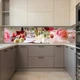 Наклейка на кухонный фартук 60 х 250 см, фотопечать с защитной ламинацией, розовая роза с бокалом вина(БП-12-fl03644) - изображение 3