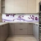 Наклейка на кухонный фартук 65 х 250 см, фотопечать с защитной ламинацией, фиолетовые 3Д шары(БП-13-ab1784) - изображение 3