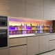 Наклейка на кухонный фартук 60 х 200 см, фотопечать с защитной ламинацией, Красный закат над городом(БП-11-ar2163) - изображение 5