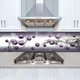 Наклейка на кухонный фартук 60 х 200 см, фотопечать с защитной ламинацией, фиолетовые маленькие 3Д шары с(БП-11-ab2251) - изображение 1