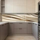 Наклейка на кухонный фартук 60 х 300 см, фотопечать с защитной ламинацией, Текстурные волны(БП-14-ab5535) - изображение 4