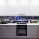 Наклейка на кухонный фартук 60 х 250 см, фотопечать с защитной ламинацией, ночной город в цветных огнях(БП-12-ar1348) - изображение 7