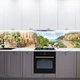 Наклейка на кухонный фартук 65 х 250 см, фотопечать с защитной ламинацией, морская бухта среди старого города(БП-13-pr3959) - изображение 6