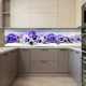 Наклейка на кухонный фартук 60 х 300 см, фотопечать с защитной ламинацией, цветы Анюткины глаза(БП-14-fl5453) - изображение 7