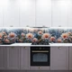 Наклейка на кухонный фартук 65 х 250 см, фотопечать с защитной ламинацией, нежно-розовые цветы под дождем(БП-13-tx367) - изображение 3