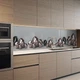 Наклейка на кухонный фартук 65 х 250 см, фотопечать с защитной ламинацией, композиция с 3d шаров на сером фоне(БП-13-ab1771) - изображение 3