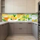 Наклейка на кухонный фартук 60 х 250 см, фотопечать с защитной ламинацией, Чай с цитрусами(БП-12-ed2482) - изображение 5