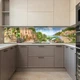 Фото панель универсальная ПЭТ, Самофиксирующая 62 х 205 см (толщина 1,2 мм), морская бухта среди старого(ПЭТ1-pr3959) - изображение 5