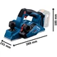 Электрорубанок Bosch GHO 185-LI, 18В, 82мм, строгание до 2.6мм, паз до 9мм (без АКБ и ЗУ) (0.601.5B5.021) - изображение 2