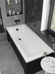Ванна акрилова Helmken Rivana 170x70 см (7713S8V763) комплект 4 в 1: прямокутна ванна, ніжки, Чорна фронтальна та бічна панель - зображення 12