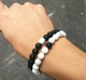 Браслет-резинка Primo Marble на руку - Black/White - изображение 5