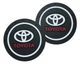 Силиконовый коврик в подстаканник с логотипом Toyota комплект 2 штуки - изображение 1