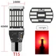 Светодиодная лампа LED T15 / W16W 4014 45 SMD CANBUS красный - изображение 1