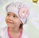 Детский демисезонный берет для девочки tutu 02546 50-54 Бело-розовый - изображение 1