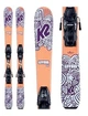 Лижі гірські комплект для підлітків K2 LUV BUG 4.5+FDT JR 124см Pink/purple/white (10E0809.209.1+10D1019.109.2) - изображение 2