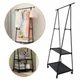 Вешалка для одежды двухъярусная COAT RACK TRIANGULAR 6056 передвижная стойка для вещей с полками на колесиках - изображение 6