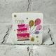 Открытка мини подарочная Happy birthday с блестками 7,1х8,2 см 5504-38 - изображение 1