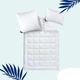 Одеяло IDEIA SuperSOFT Premium летнее двуспальное 175х210 антиалергенное, хлопковый натуральный чехол, искусственный пух, пл 150 г/м2 белое - изображение 3