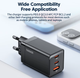 Сетевое зарядное устройство Toocki 67W GAN (2xType-C + USB-A) - изображение 2