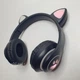 Наушники Bluetooth с кошачьими ушками Cat беспроводные накладные, аккумуляторные наушники с RGB подсветкой и встроенным микрофоном, стильные складные наушники с поддержкой microSD, USB, FM, AUX Черные STN-28-Black - изображение 11