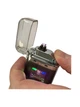 Зажигалка плазменная с двойной дугой RGB подсветкой электрическая с индикатором заряда Lighter Черная - зображення 6