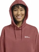 Худи оверсайз женское Jack Wolfskin Essential Hoodie W A63848-J0127 XS Розовое (4064886455091) - изображение 4