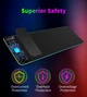 Игровая поверхность CHOETECH T543-F RGB Illuminated 15W Wireless Charging Mouse Pad Black - изображение 10