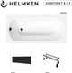 Ванна акриловая Helmken Tressa 160x75 см (F8978639X3) комплект 3 в 1: прямоугольная ванна, ножки и Черная фронтальная панель - изображение 15