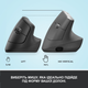 Мышь Logitech Lift Vertical Ergonomic Wireless/Bluetooth Graphite (910-006473) - изображение 9