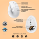 Мышь Logitech Lift Vertical Ergonomic Wireless/Bluetooth White (910-006475) - изображение 6