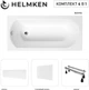 Ванна акриловая Helmken Tressa 160x75 см (5D536N5920) комплект 4 в 1: прямоугольная ванна, ножки, Белая фронтальная и боковая панель - изображение 13