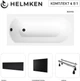 Ванна акриловая Helmken Tressa 160x75 см (7679821EK1) комплект 4 в 1: прямоугольная ванна, ножки, Черная фронтальная и боковая панель - изображение 16
