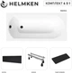 Ванна акриловая Helmken Tressa 160x75 см (2G7Y288468) комплект 4 в 1: прямоугольная ванна, ножки, Черный подголовник и Черная фронтальная панель - изображение 19