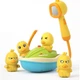 Детский набор игрушек для купания 7в1 Funny Duck уточки для ванной / пляжа с игрушечным душем и лодкой, желтый (100404586) - изображение 6