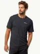 Футболка спортивная длинная мужская Jack Wolfskin Delgami S/S M 1809811-6000 L Черная (4064993981667) - изображение 1