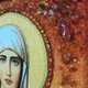 Икона "Святая мученица Антонина" янтарная 15х20 - изображение 5
