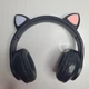 Наушники Bluetooth беспроводные с кошачьими ушками Cat, накладные аккумуляторные наушники с RGB подсветкой, встроенным микрофоном, MP3 плеером, поддержкой microSD, USB, AUX, складные наушники Черные KTC-82-Black - изображение 6