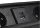Мебельна розетка GTV SOFT 2xSchuko, USB A+C, кабель живлення з вилкою, чорний (AE-PBSUC2GS-20NN) - зображення 2