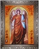 Икона "Архистратиг Михаил" янтарная 15х20 - изображение 2