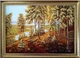 Картина "Лес на холме" из янтаря 20х30 - изображение 1
