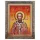 Икона "Святой Григорий Богослов (Назианзин)" янтарная 15х20 - изображение 1